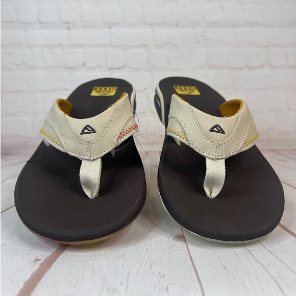 Reef Spackler 19th Hole Brown Flip Flops Sandals With Bottle Opener Mens Size 9 - Picture 5 of 10